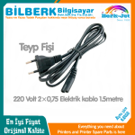 İngiliz Uçlu Teyp Fişi 1.5metre 2×0,75 Kordon 220 Volt Elektrik Kablo Teyp Radyo Işıldak Yazıcı Adaptör UK Cord Cable C7-T26
